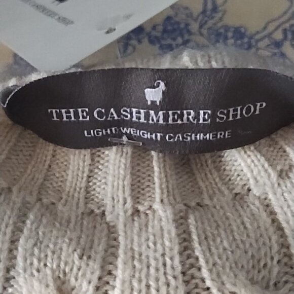 NWT The Cashmere Shop Cream Pure Cashmere Cable Stitch Ring Bearer Bridal Pillow - Picture 4 of 4